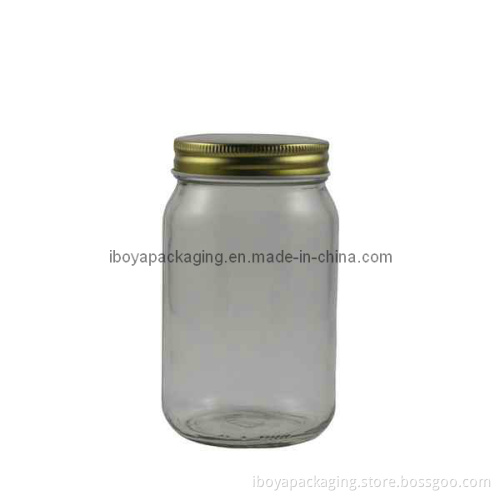 12oz Mason Jar with Metal Lid for Coconut Oil